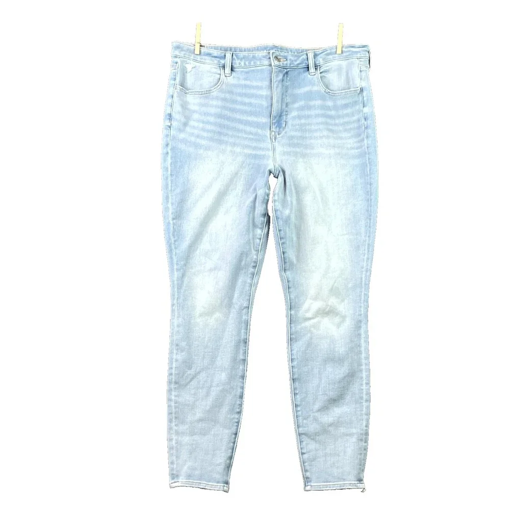 American Eagle Outfitters Jeans Womens 16 Blue Denim Retro Streetwear Grunge